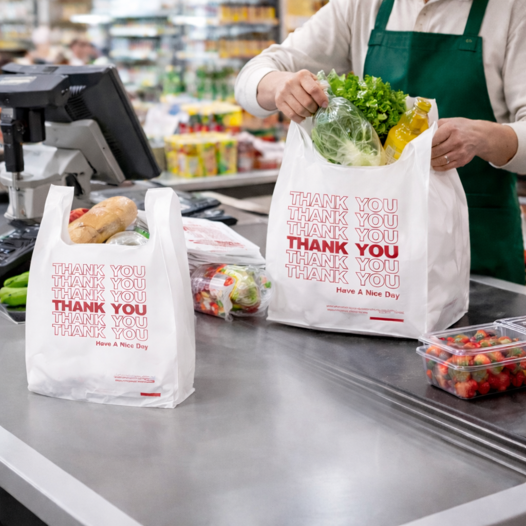 Thank You Plastic Shopping Bags – 1000 Bags