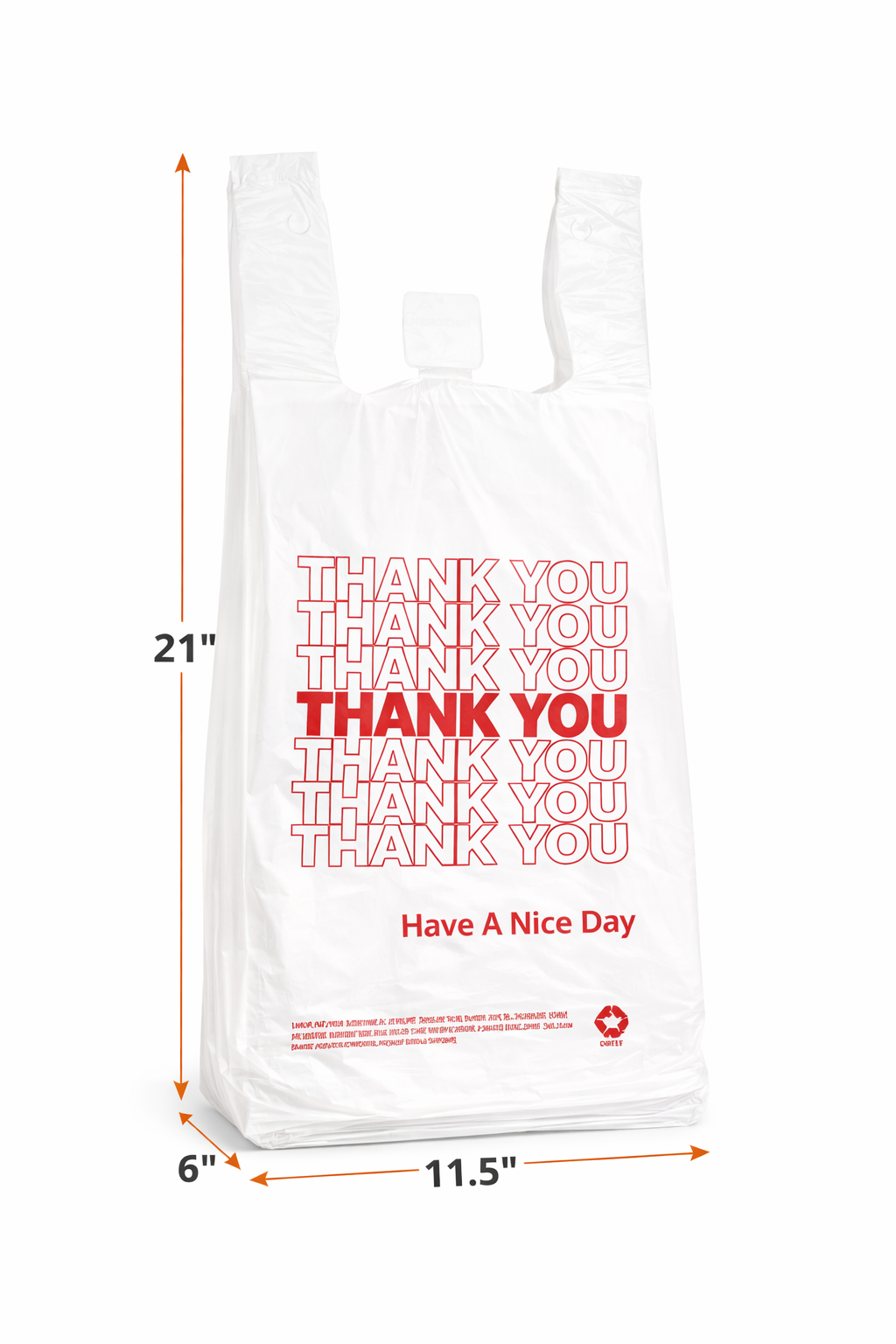Thank You Plastic Shopping Bags – 1000 Bags