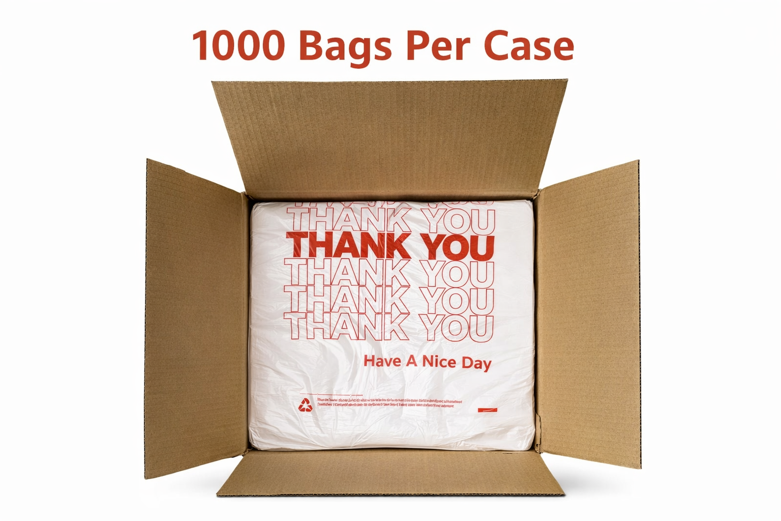 Thank You Plastic Shopping Bags – 1000 Bags