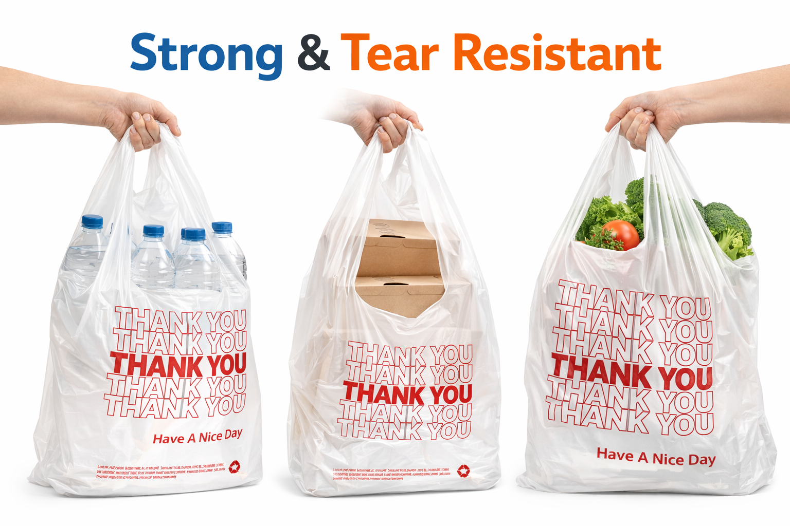 Thank You Plastic Shopping Bags – 1000 Bags