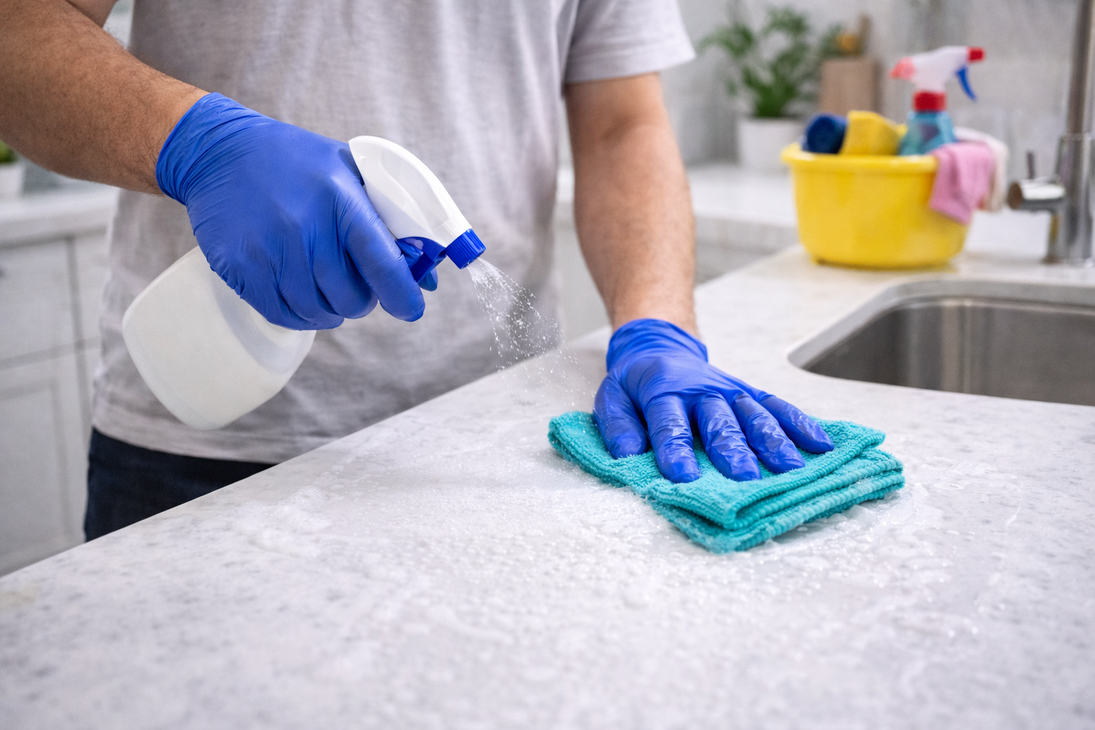Blue Nitrile Disposable Gloves Large (L) – Powder Free Food Safe Cleaning Gloves, 100 Count