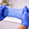 Blue Nitrile Disposable Gloves Large (L) – Powder Free Food Safe Cleaning Gloves, 100 Count