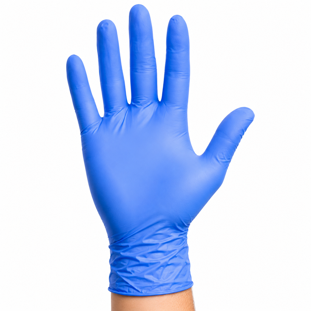 Blue Nitrile Disposable Gloves Large (L) – Powder Free Food Safe Cleaning Gloves, 100 Count